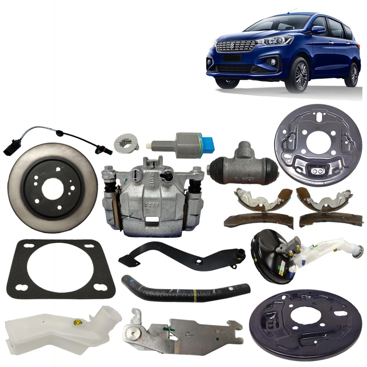Suzuki Ertiga New Car Parts Master Cylinder Drum Brake Repair Kit with Cable Caliper Brake Hose Fluid